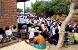 Mirriam's funeral at her home village of Kasungu was attended by hundreds of people.